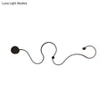 DecorBites™ Modern Metal Snake-Like Wall Sconce Lighting - 25.5"/50" W LED Wall Mount Lamp in Black with Warm/White Light