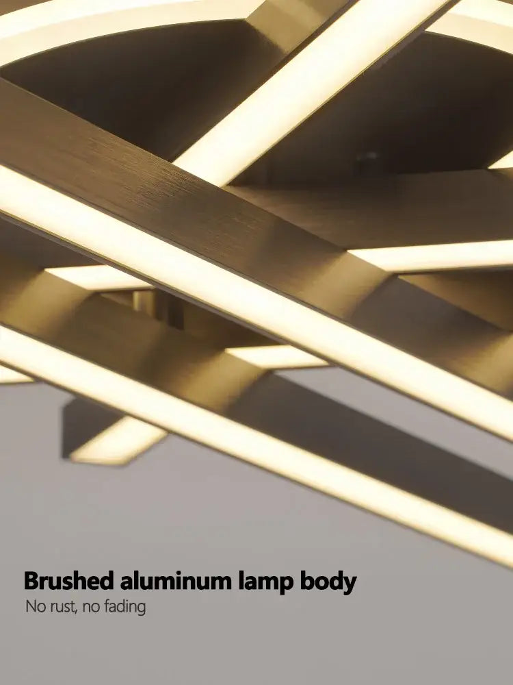 Modern black nordic led ceiling chandelier for living room