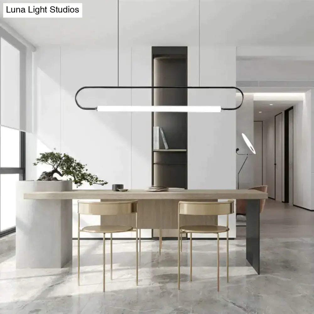 DecorBites™ Nordic Minimalist Bar Hanging Rectangular Frame Pendant Light