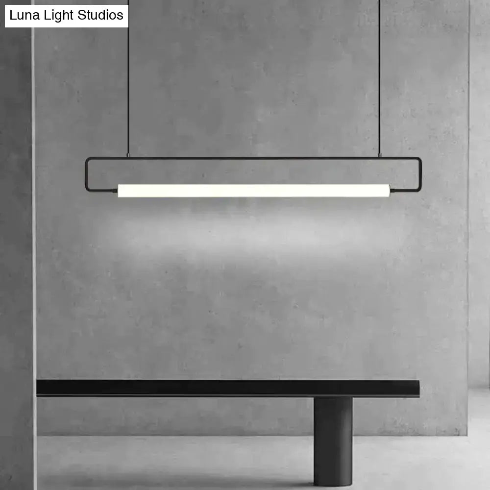 DecorBites™ Nordic Minimalist Bar Hanging Rectangular Frame Pendant Light
