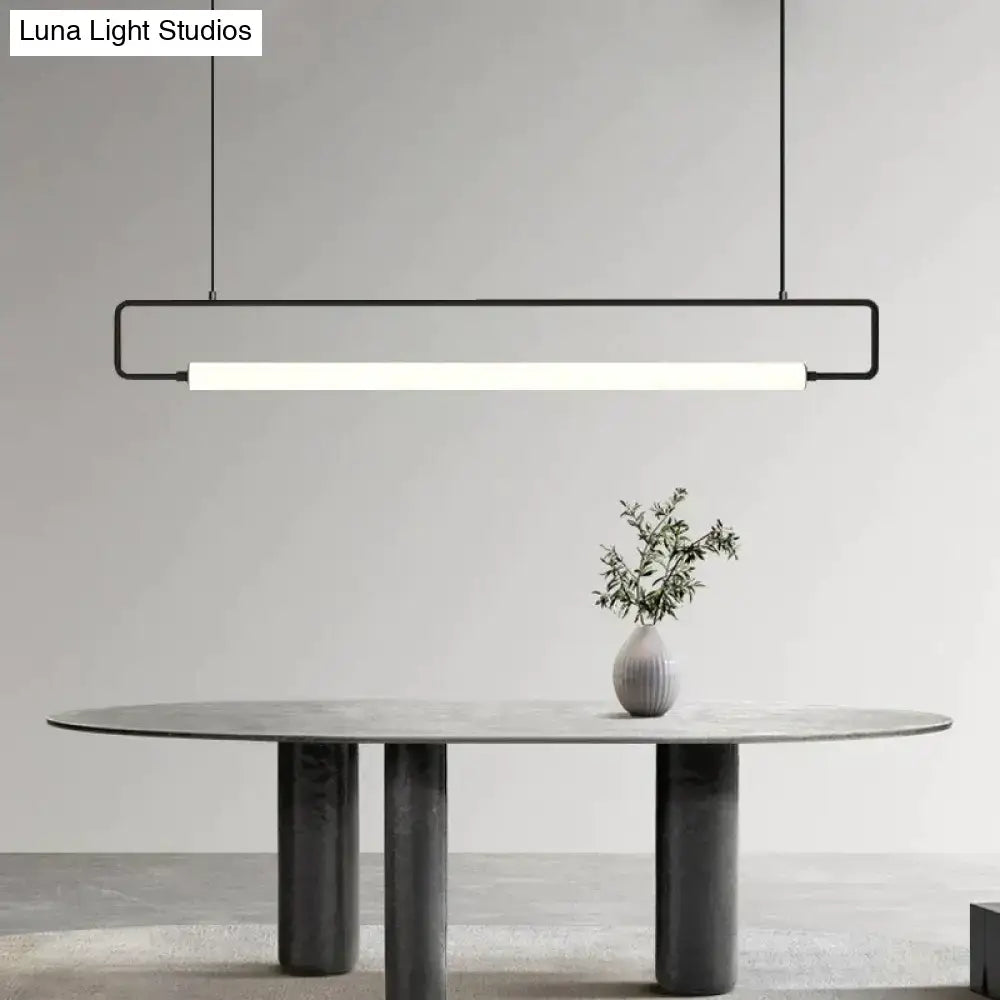 DecorBites™ Nordic Minimalist Bar Hanging Rectangular Frame Pendant Light