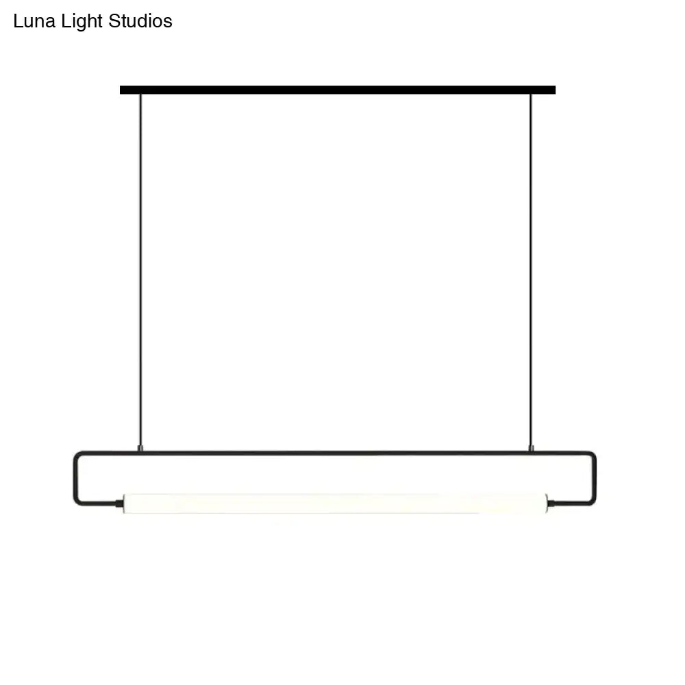 DecorBites™ Nordic Minimalist Bar Hanging Rectangular Frame Pendant Light