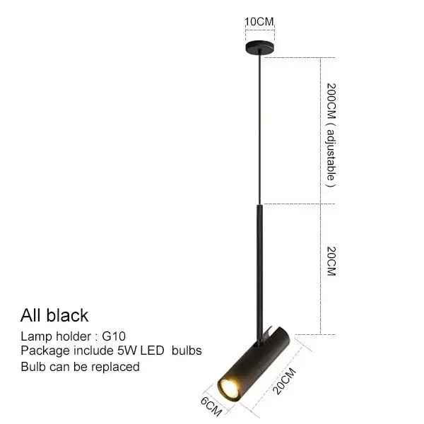 DecorBites™ Black Nordic Pendant Chandelier for Modern Decor with Adjustable Angle