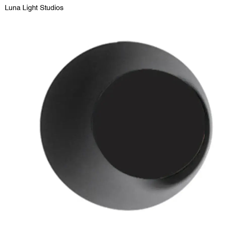 DecorBites™ Macaron LED Circle Sconce Light in Black/Grey/Pink - Wall Mount Fixture (10"/13" Dia)
