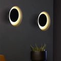 DecorBites™ Macaron LED Circle Sconce Light in Black/Grey/Pink - Wall Mount Fixture (10"/13" Dia)