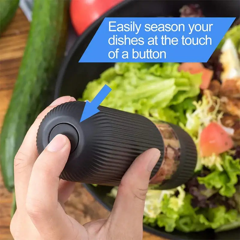 DecorBites™ Automatic Salt Pepper Grinder | Electric Spice Mill for Seasoning Adjustable Coarseness