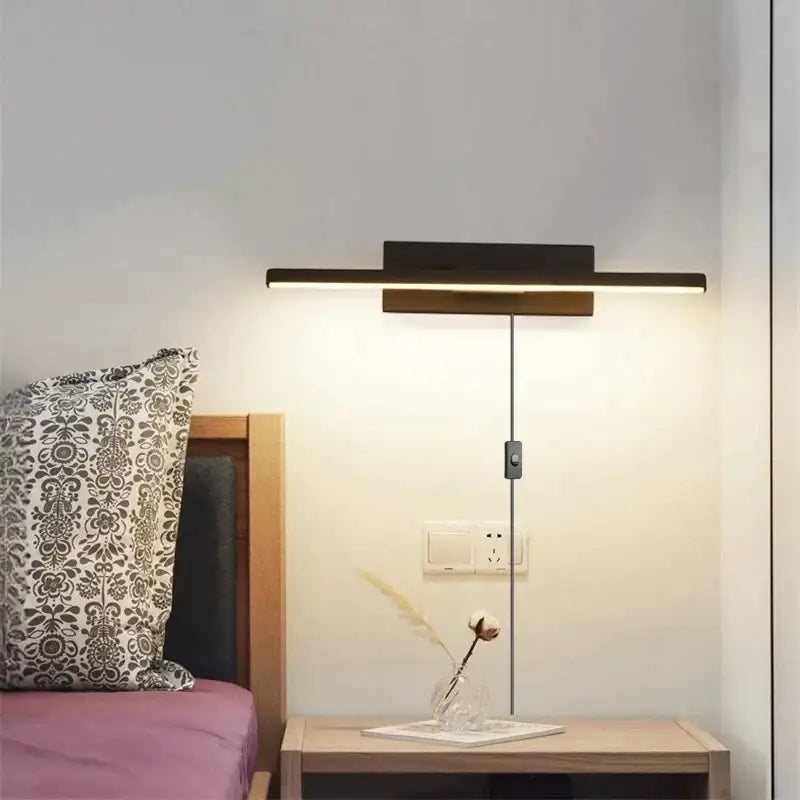 Modern black rotatable led wall sconce bedroom light fixture