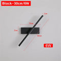 Modern black rotatable led wall sconce bedroom light fixture