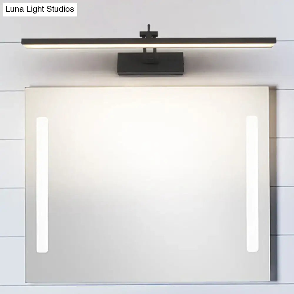 Modern black rotatable vanity wall sconce bathroom light