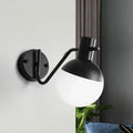 DecorBites™ Modern Gold Wall Mount Sconce Light with Global Milk Glass Shade - 1 Light for Living Room