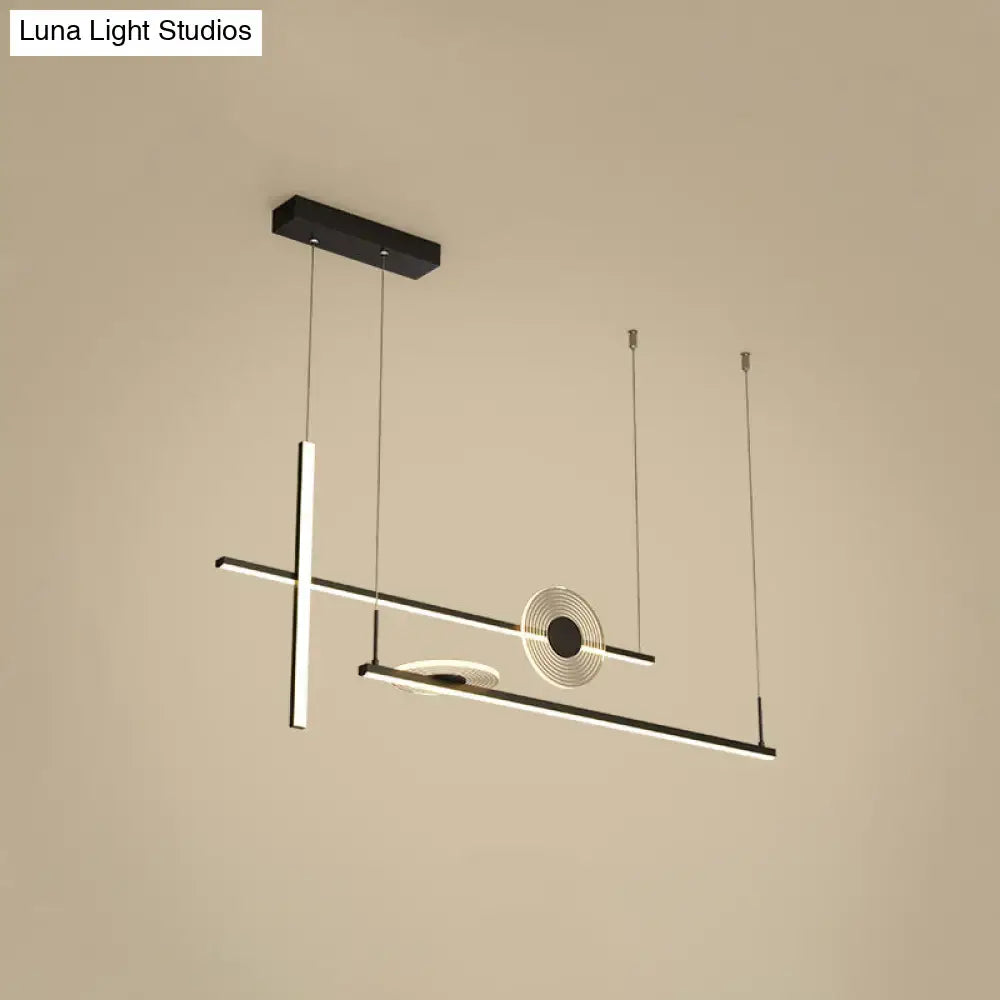 DecorBites™ Contemporary LED Bar Pendant Light Fixture - Stylish Acrylic Island Chandelier for Dining Room