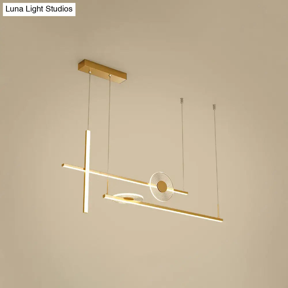 DecorBites™ Contemporary LED Bar Pendant Light Fixture - Stylish Acrylic Island Chandelier for Dining Room
