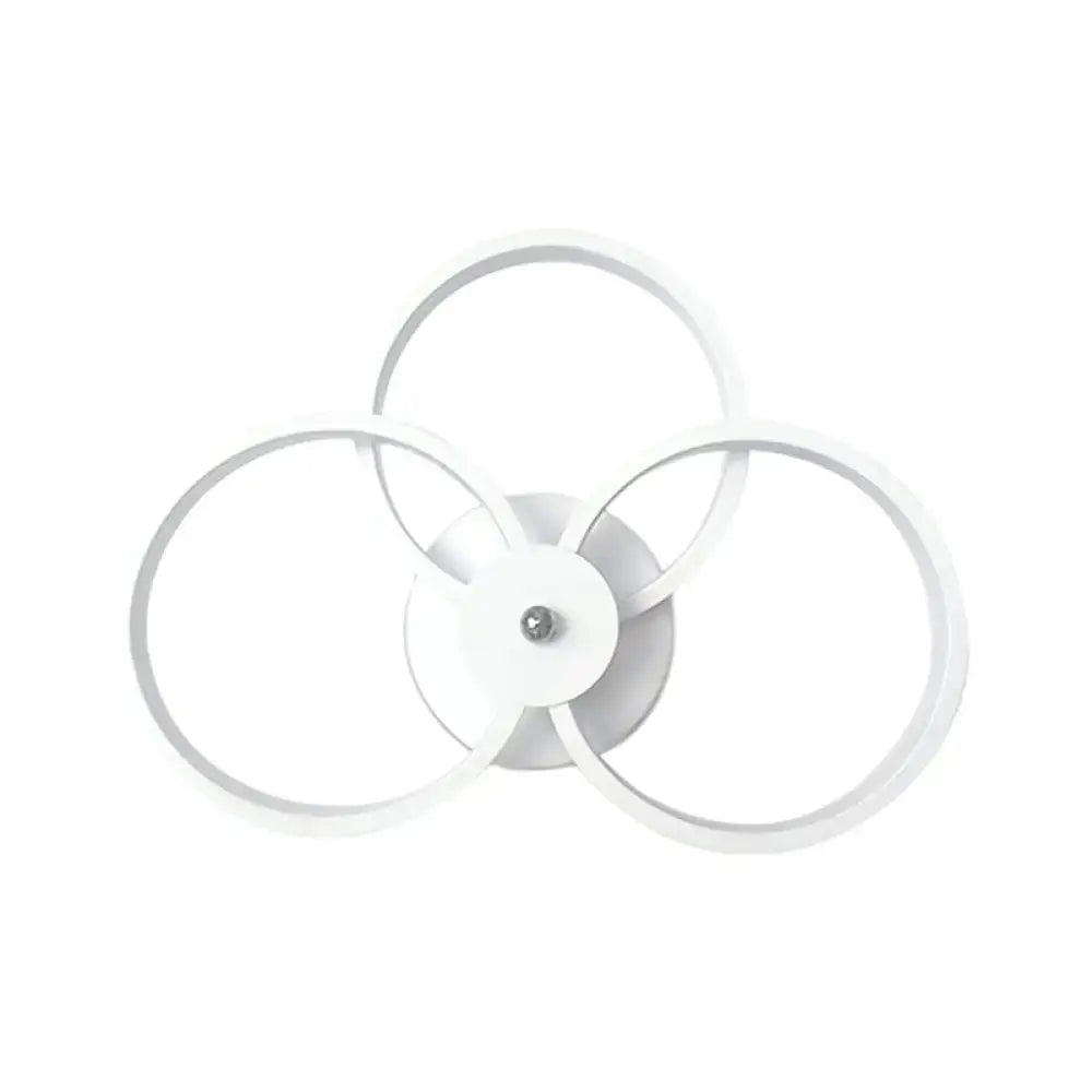 Modern black & silver led hoop wall lamp bedroom ceiling light