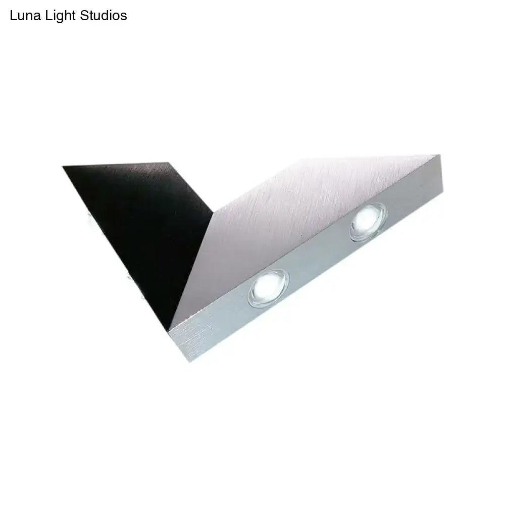 Modern black & silver metal sconce led wall light bedroom rgb decor