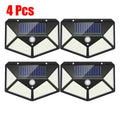 Modern black solar powered outdoor wall lamp garden motion sensor