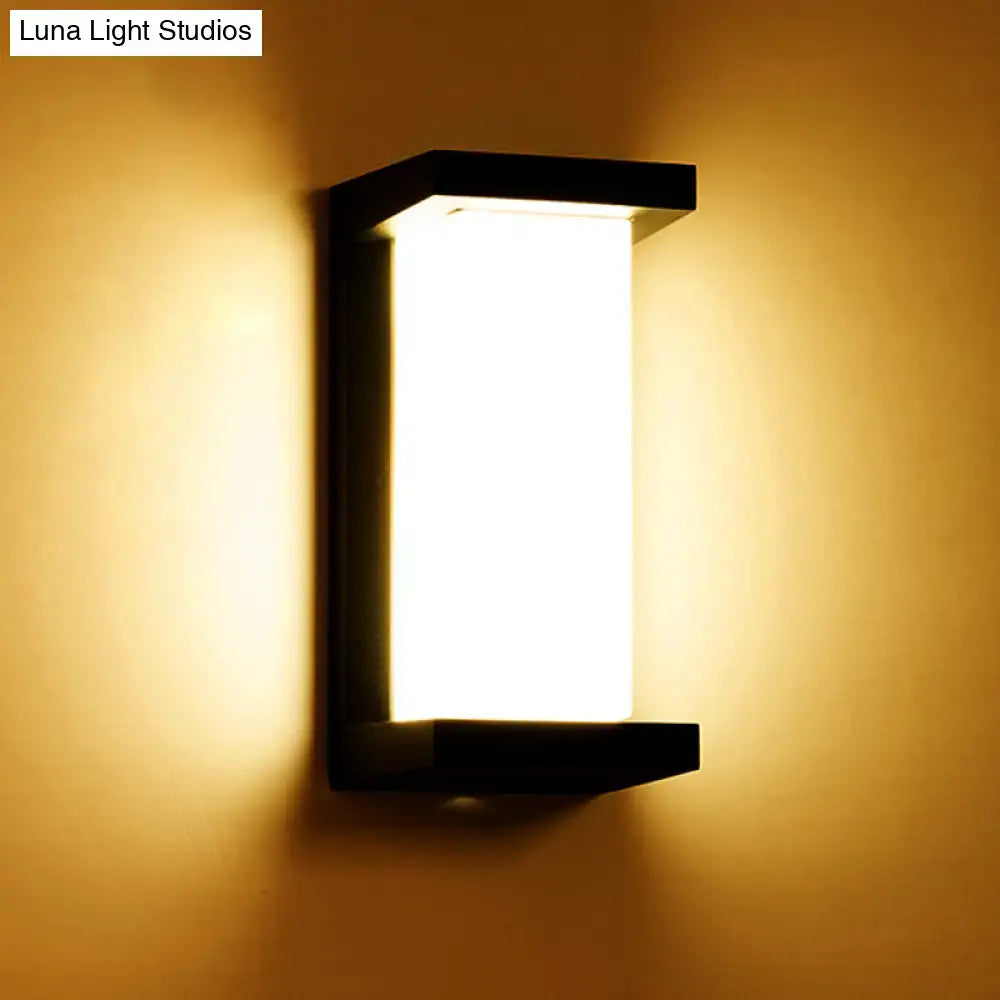 Modern black sound activated led wall sconce bedroom light