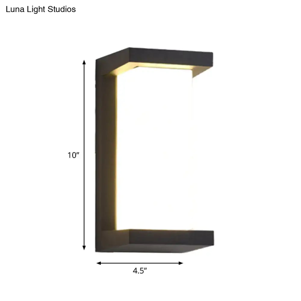 Modern black sound activated led wall sconce bedroom light