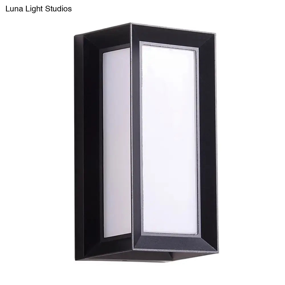 Modern black sound activated led wall sconce bedroom light