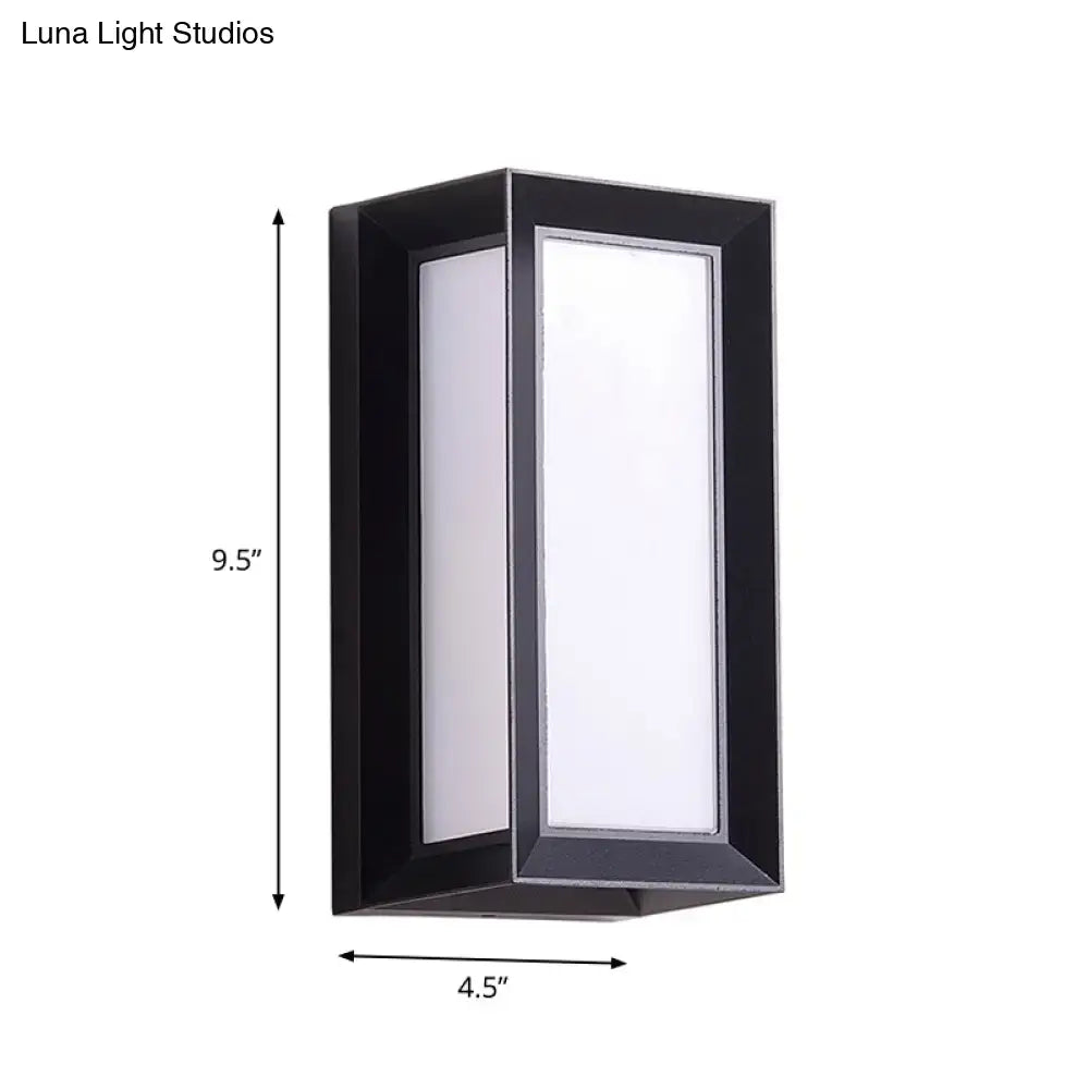 Modern black sound activated led wall sconce bedroom light