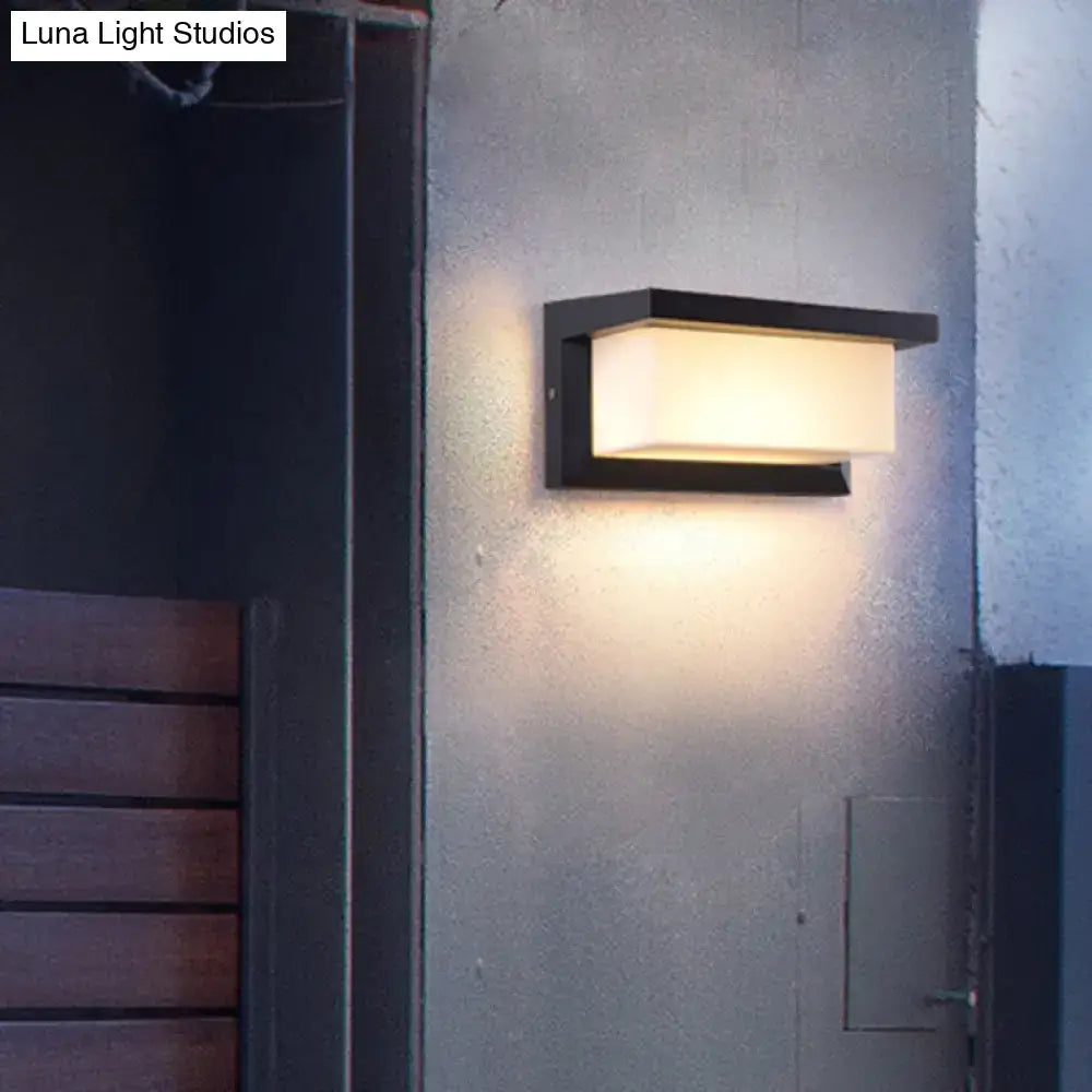 Modern black sound activated led wall sconce bedroom light