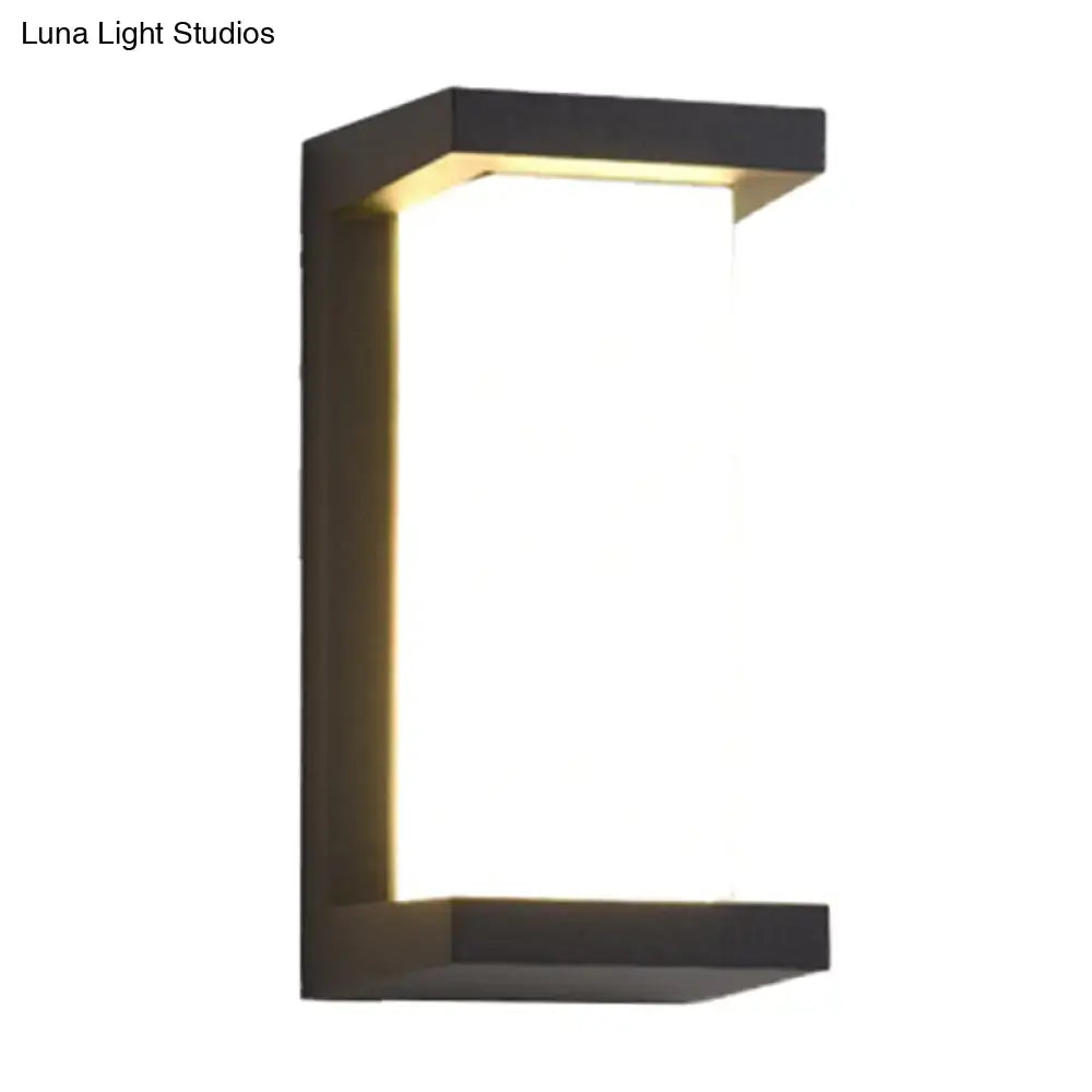 Modern black sound activated led wall sconce bedroom light
