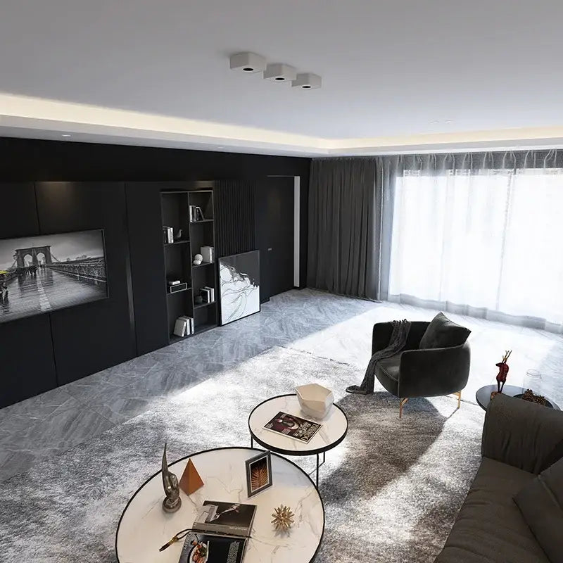 Modern black square led surface mount ceiling light bedroom spotlight