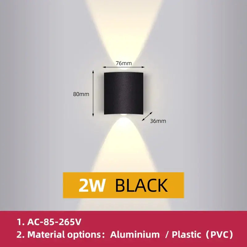 DecorBites™ LED Wall Light: Waterproof Indoor Outdoor Decor Lamp for Bedroom Living Room