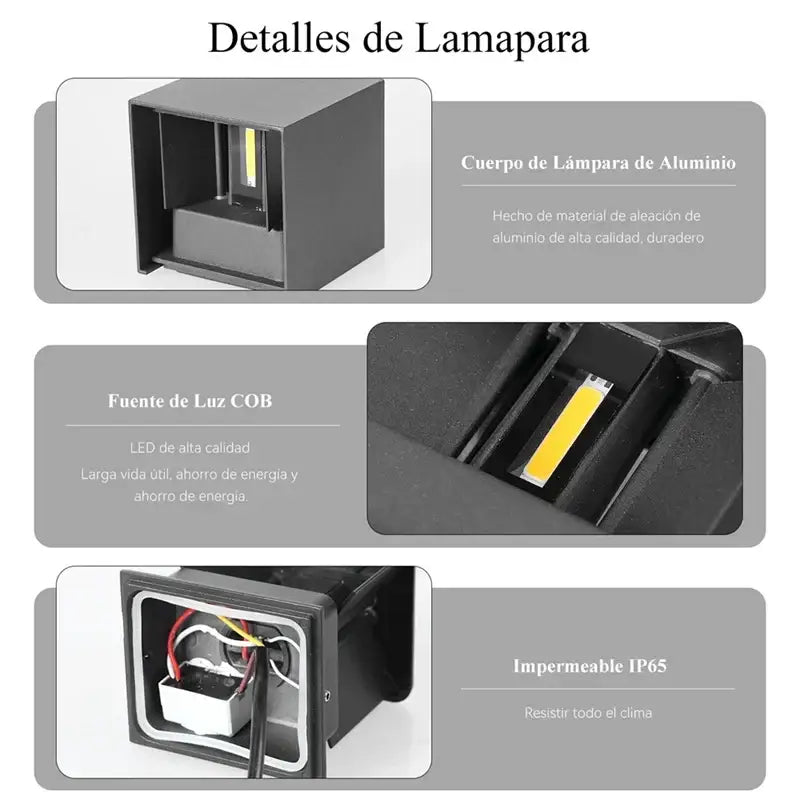 DecorBites™ LED Wall Light: Waterproof Indoor Outdoor Decor Lamp for Bedroom Living Room