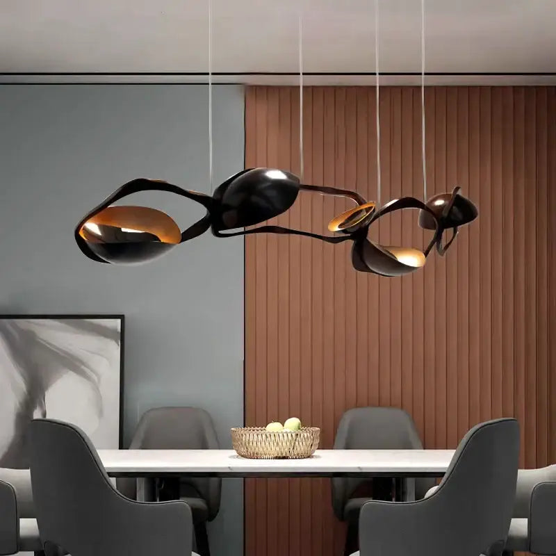 DecorBites™ Black Stainless Steel Chandelier LED - Modern Luxury Design for Living Room