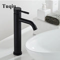 Modern black stainless steel basin faucet bathroom sink mixer