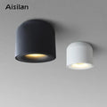 Modern black surface mount ceiling light for hallways