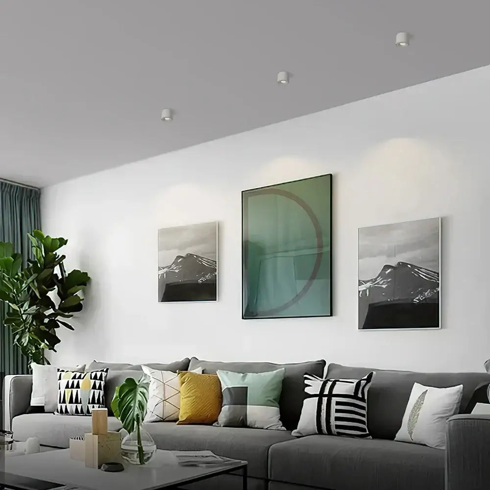 Modern black surface mount ceiling light for hallways