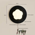 Modern black travertine flower led wall lights bedroom sconce