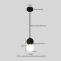 Modern black travertine led pendant lamp kitchen gold interior lining