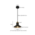 Modern black travertine pendant light bedroom led hanging lamp