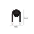 Modern black u-shape led wall lamp bedroom sconce with spherical bulbs