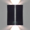 Modern black wavy wall washer lamp porch warm white lighting