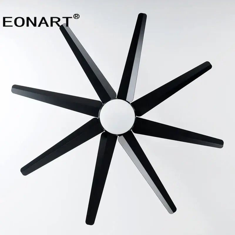 DecorBites™ 66" DC Ceiling Fan with Remote Control, Modern Aluminum 8-Blade LED Light