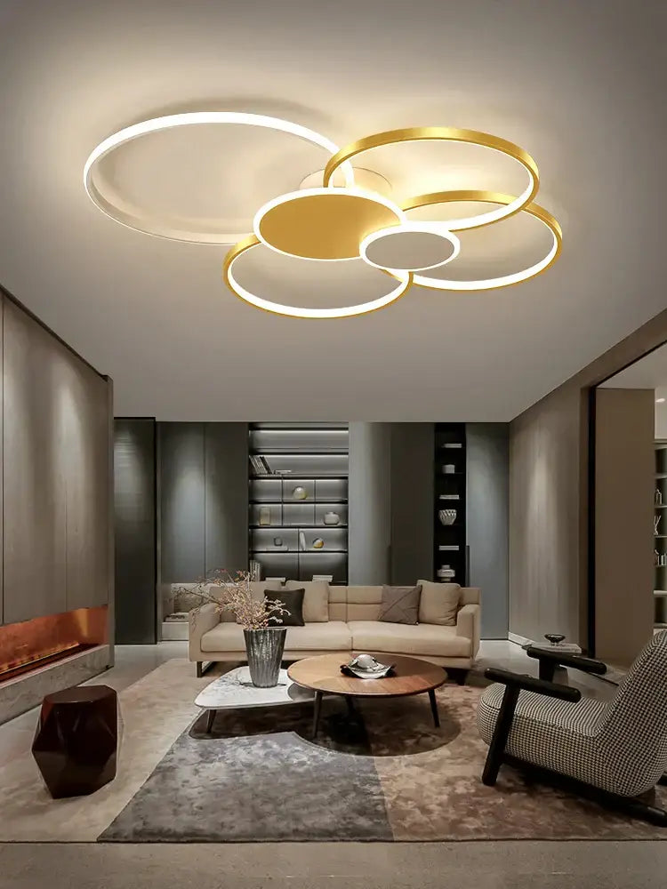 DecorBites™ Acrylic Chandelier Light Modern Minimalist Ceiling Lamp for Living Dining Bedroom