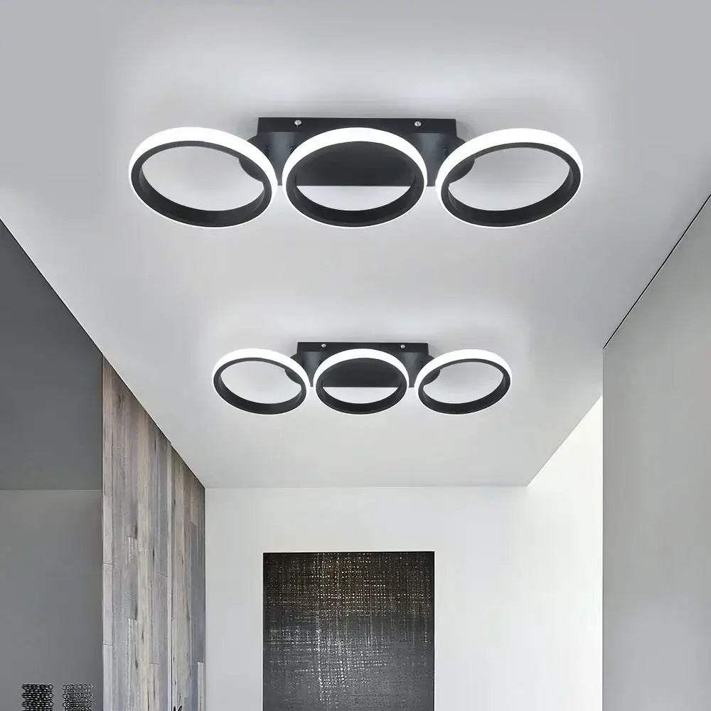 Modern black & white acrylic led ceiling lamp living room light