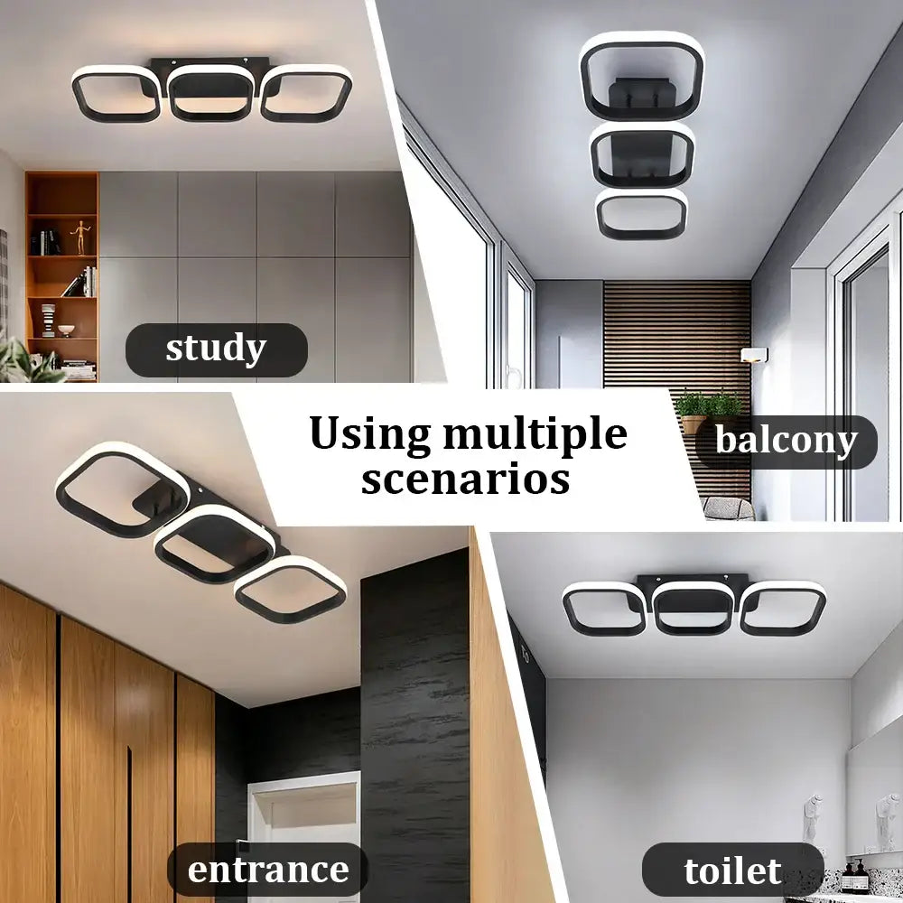 Modern black & white acrylic led ceiling lamp living room light