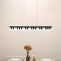 Modern black & white acrylic piano key chandelier – kids bedroom light