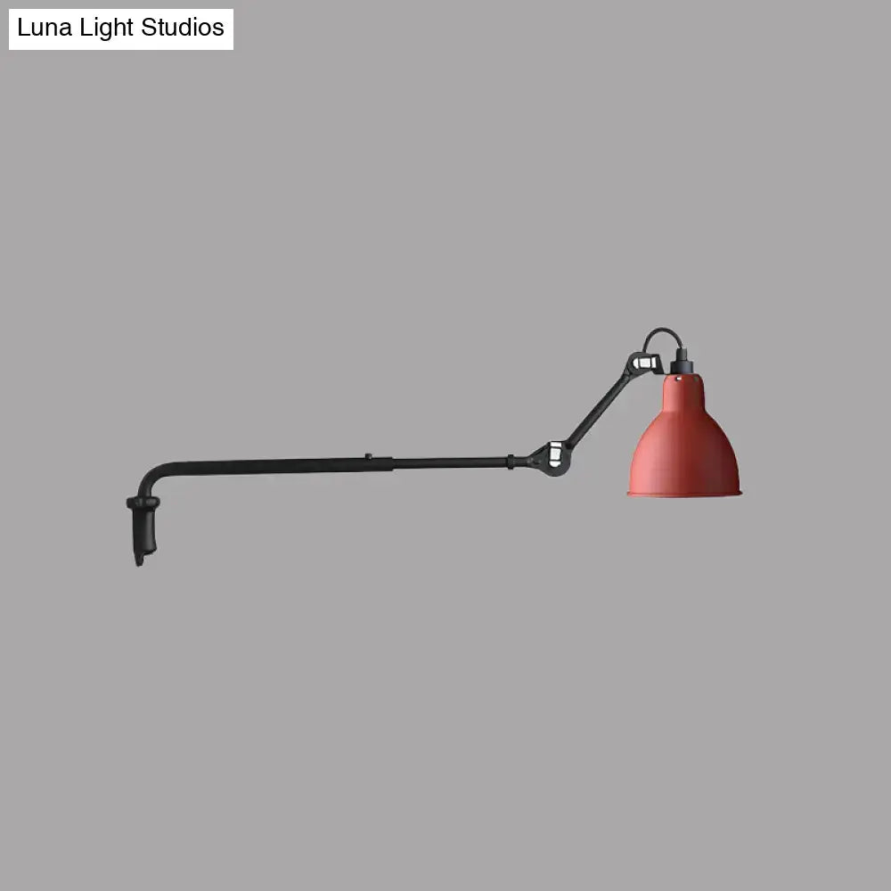 DecorBites™ Modernist Metallic Bowl Wall Sconce with 1 Light - Black/White Fixture for Bedroom Lighting