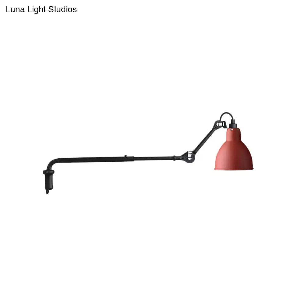 DecorBites™ Modernist Metallic Bowl Wall Sconce with 1 Light - Black/White Fixture for Bedroom Lighting