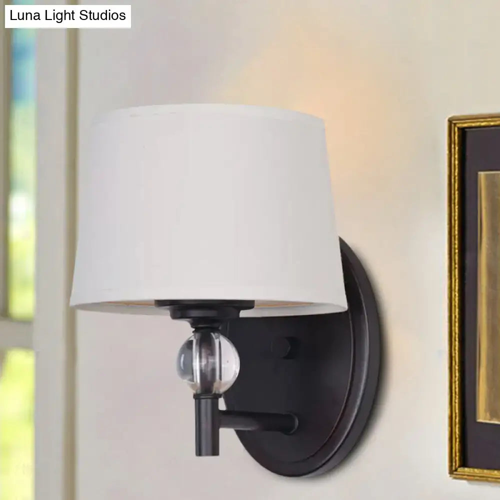 Modern black & white crystal ball wall sconce bedroom led light