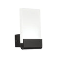 DecorBites™ 4" Wide Acrylic LED Sconce Light - Black/White Cuboid Design with Warm/White Lighting Options