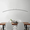 Modern black & white curved led pendant light kitchen island lighting