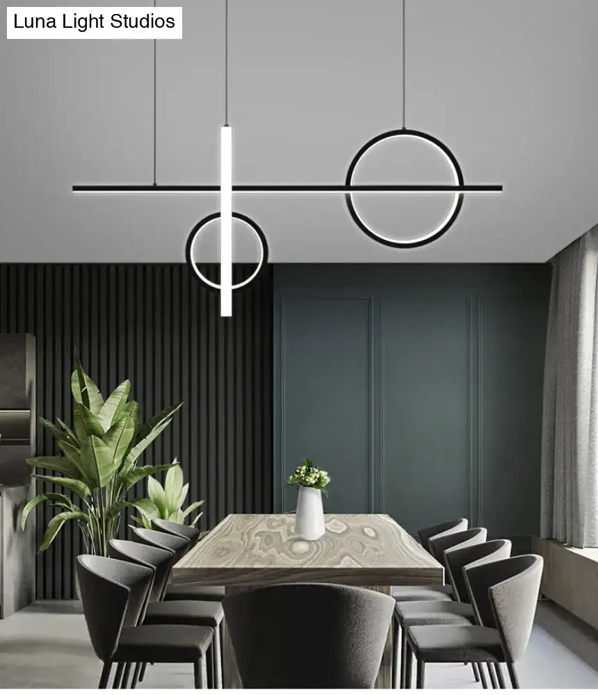 DecorBites™ Contemporary LED Suspension Ceiling Lamp with Acrylic Shade - Stylish Parlour Pendant Lighting Fixture