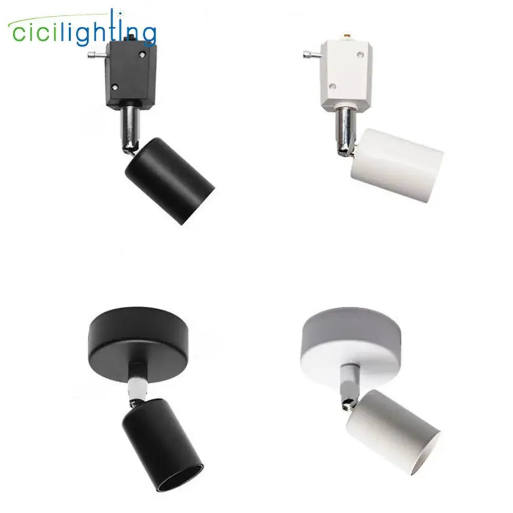 Modern black & white industrial ceiling light kitchen track lighting