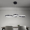 Modern black & white infinity acrylic chandelier led dining room light